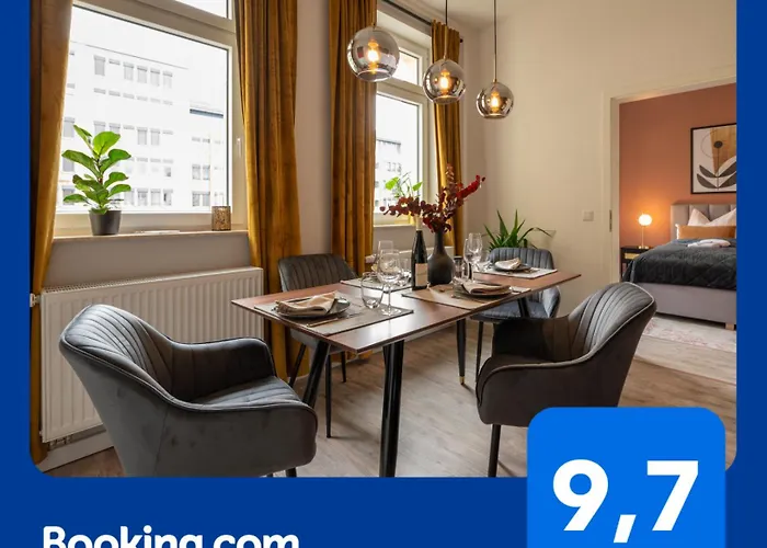 Maremar - Design Apartment - Luxus Boxspringbett - Zentral - Kueche - Arbeitsplatz - Highspeed Wlan